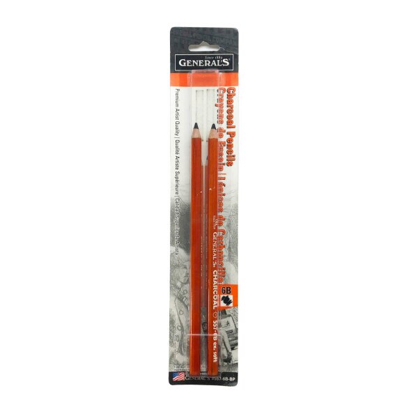 CHARCOAL PENCIL 6B 2PK